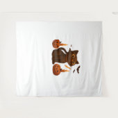 Tenture Chat Citrouille Creeper Halloween cadeau T-Shi sur (Devant (Horizontal))