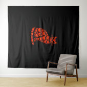 Tenture Chat Citrouille Jack-o'-lantern Halloween Hommes F (En situation (horizontale))