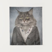 Tenture Chat dans des vêtements (Devant)