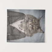 Tenture Chat dans des vêtements (Devant (Horizontal))