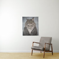 Chat dans des vêtements
