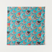 Tenture Chat dans le casquette (Devant)