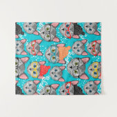 Tenture Chat dans le casquette (Devant (Horizontal))