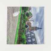 Tenture Chat dans le village de pêcheurs traditionnel (Devant (Horizontal))