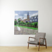 Tenture Chat dans le village de pêcheurs traditionnel (En situation)