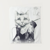Tenture Chat de charme (Devant)