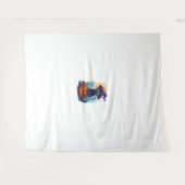 Tenture Chat de cuisine d'Halloween sur un Citrouille (Devant (Horizontal))