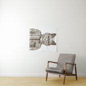 Tenture Chat de hippie (En situation (horizontale))