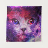 Tenture Chat de la galaxie violette (Devant)