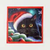 Tenture Chat de Noël 1 (Devant)