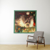 Tenture Chat de Noël 4 (En situation (horizontale))