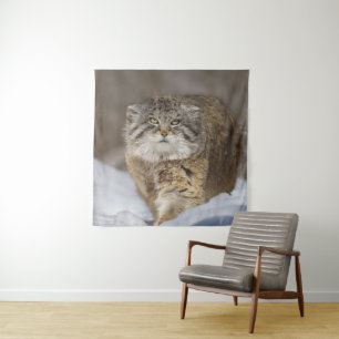 Tenture Chat de Pallas dans la neige
