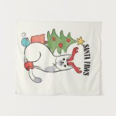 Tenture Chat de renne des pattes | de Père Noël (Devant (Horizontal))