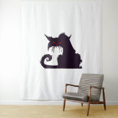 Tenture Chat d'Halloween (En situation)