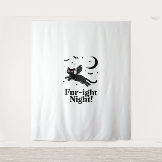 Tenture Chat d'Halloween Éffrayant et élégant inspiré Feli (Devant)