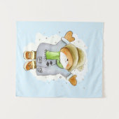 Tenture Chat d'hiver (Devant (Horizontal))