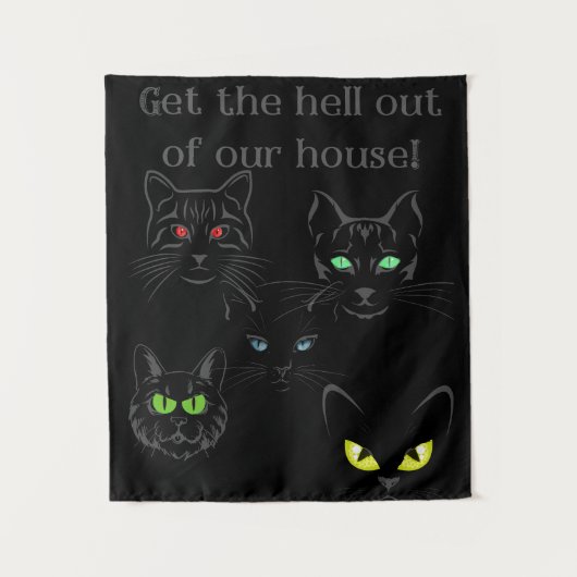 Tenture Chat drôle (Devant)