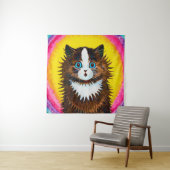 Tenture Chat en arc-en-ciel, Louis Wain (En situation)