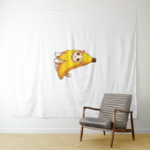 Tenture Chat en costume de banane (En situation (horizontale))