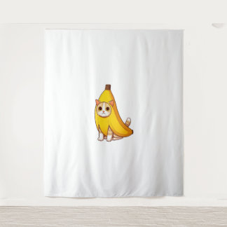 Tenture Chat en costume de banane