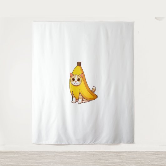 Tenture Chat en costume de banane (Devant)