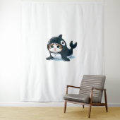 Tenture Chat en costume Orca (En situation)