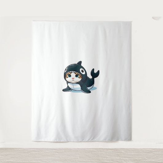 Tenture Chat en costume Orca (Devant)