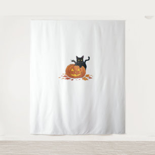 Tenture Chat Halloween Citrouille Pour Femmes Hommes Enfan