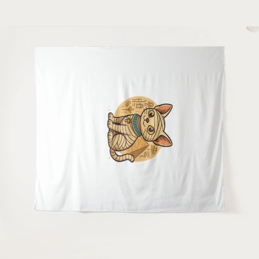 Tenture Chat maman mignonne - Art égyptien ancien T-Shi su (Devant (Horizontal))