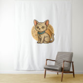 Tenture Chat maman mignonne - Art égyptien ancien T-Shi su (En situation)