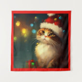 Tenture Chat Noël 3 (Devant)