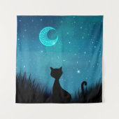 Tenture chat noir (Devant (Horizontal))