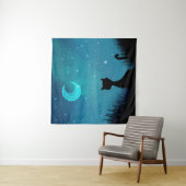 Tenture chat noir (En situation)