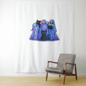 Tenture Chat noir amusant et Halloween Fantôme Essentiel T (En situation)