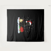 Tenture Chat Noir Avec Un Chapeau De Noël Costume Chat De (Devant (Horizontal))