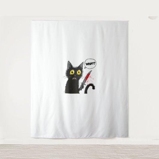 Tenture Chat noir Costume Halloween Witchcraft Spider Web (Devant)