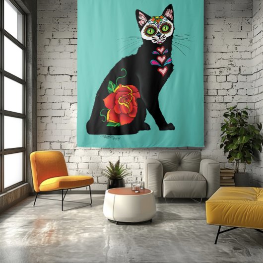 Tenture Chat noir de Sugar