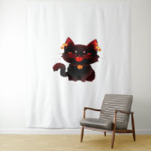 Tenture Chat noir Éffrayant avec cloches Classic T-Shirt (En situation)