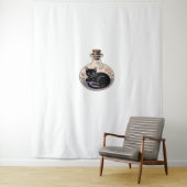 Tenture Chat noir en bouteille de potion T-shirt classique (En situation)