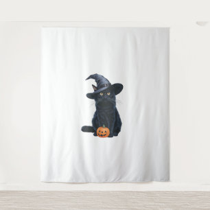 Tenture Chat Noir Halloween Costume Citrouille Pour Femmes