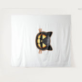 Tenture Chat noir Jack o'Lantern Emoji T-shirt classique (Devant (Horizontal))