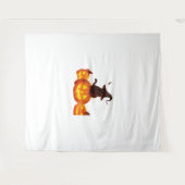 Tenture Chat noir mignon avec sorcière Casquette, chauves- (Devant (Horizontal))