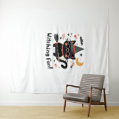 Tenture Chat noir sorcier amusant avec chambre - Jolie Hal (En situation (horizontale))