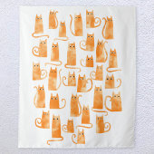 Tenture Chat orange mignon