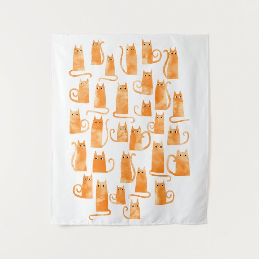 Tenture Chat orange mignon (Devant)