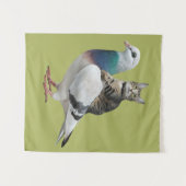Tenture Chat parmi les pigeons (Devant (Horizontal))