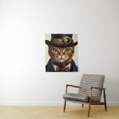 Tenture Chat Steampunk (En situation)