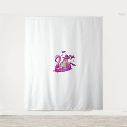 Tenture Chat Sur Une Piscine Drôle Été Éffrayant Été Hallo (Devant)