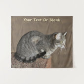Tenture Chat Tabby Gris Fumé (Devant (Horizontal))