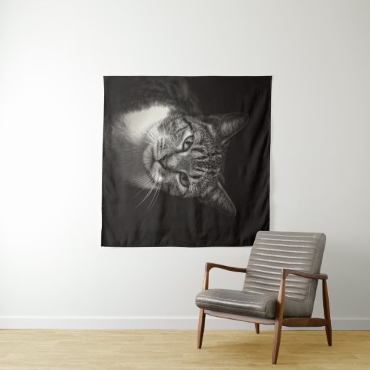 TENTURE CHAT TABLEAU D'ARGENT (En situation (horizontale))